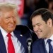 FILE PHOTO: Republican presidential nominee and former U.S. President Donald Trump and Senator Marco Rubio (R-FL) react during a campaign event at Dorton Arena, in Raleigh, North Carolina, U.S. November 4, 2024. REUTERS/Jonathan Drake/File Photo